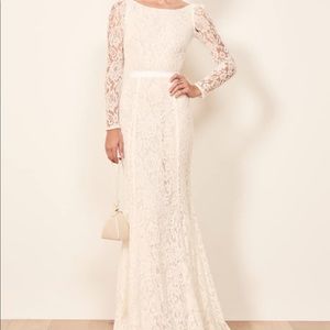 Reformation Lace Wedding Dress - Cream
